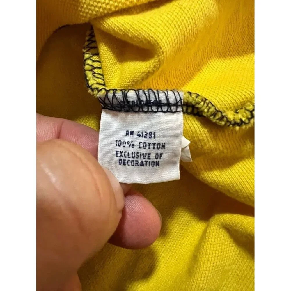Ralph Lauren Polo Shirt Adult Extra Large Blue Yellow Striped Button Golfer Mens